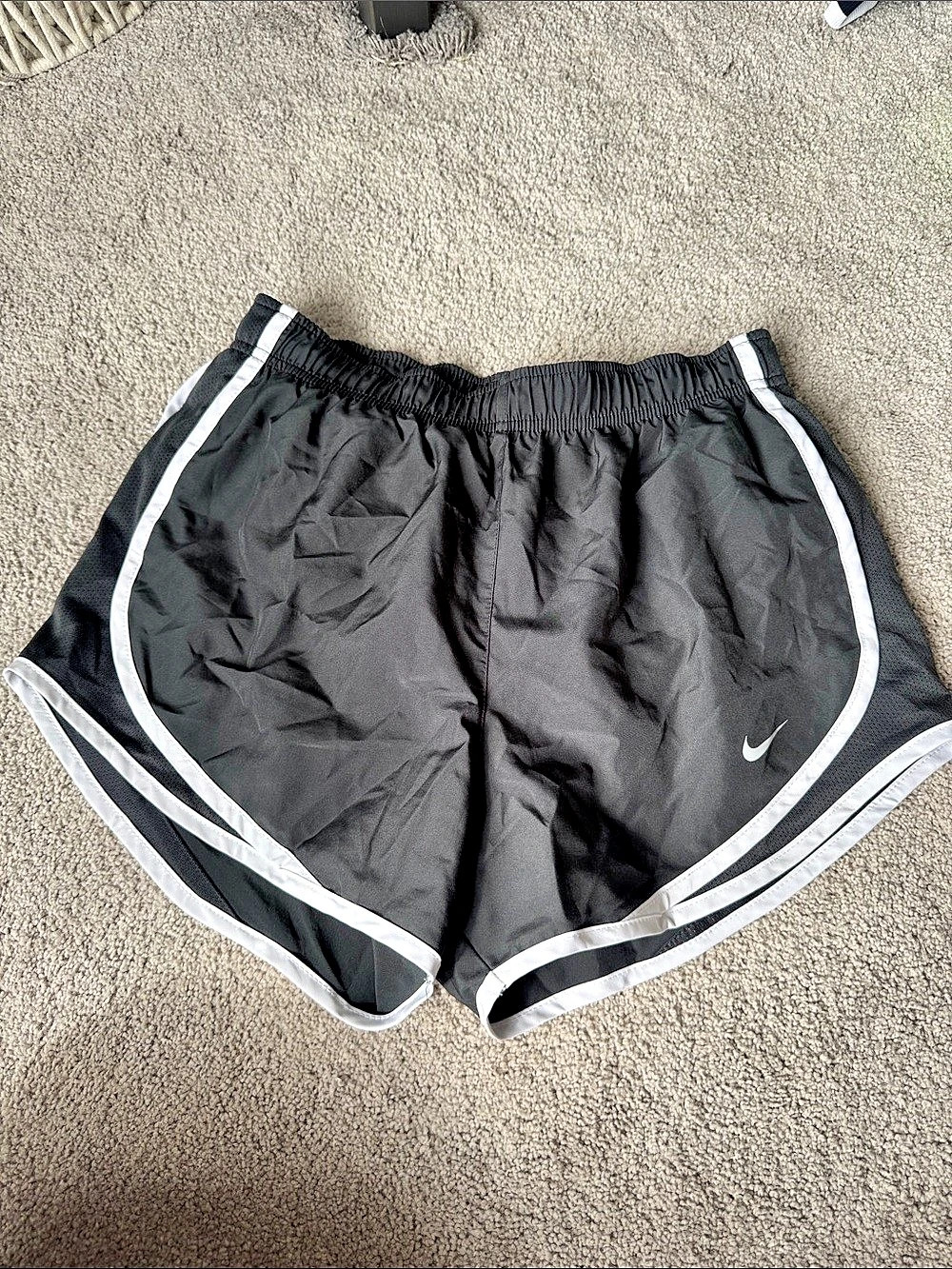 Nike Dri-FIT Tempo Running Shorts in Black & White